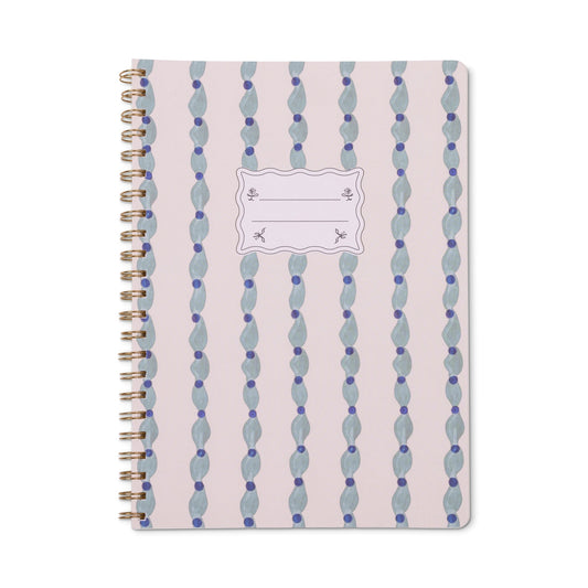 Tulip A4 Twin Wire Notebook - Wavy Blue