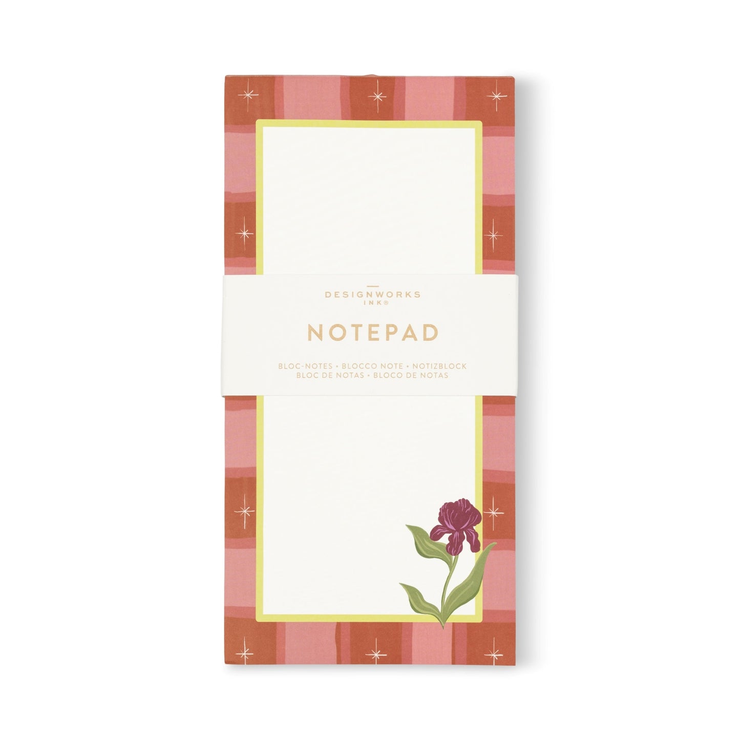 Designworks Ink Framed Floral List Pad - Iris