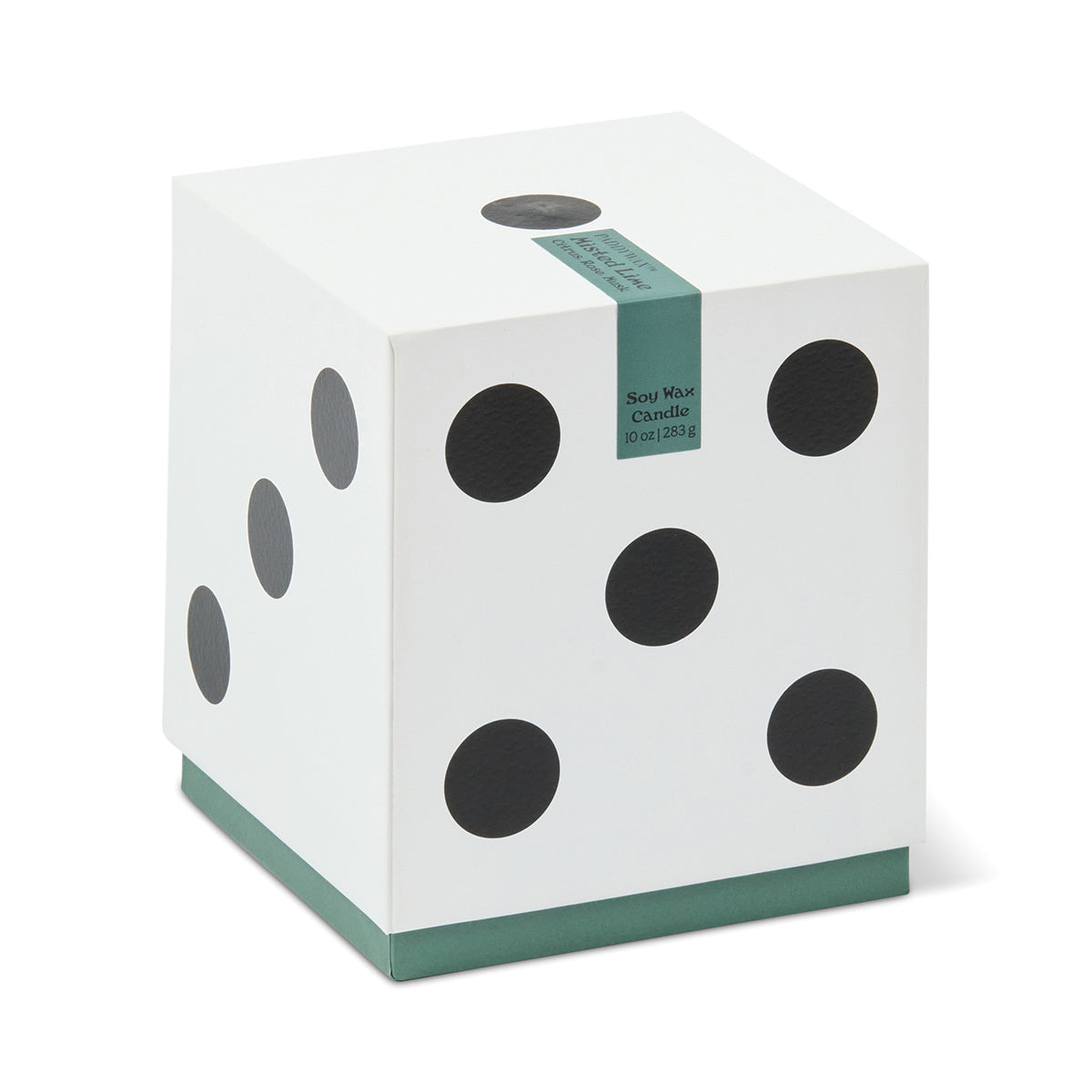 Paddywax Lucky Dice 10oz/283g Ceramic Green Wax Candle - Misted Lime