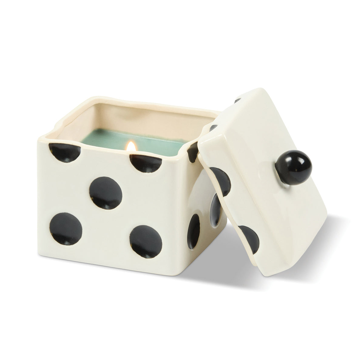 Paddywax Lucky Dice 10oz/283g Ceramic Green Wax Candle - Misted Lime