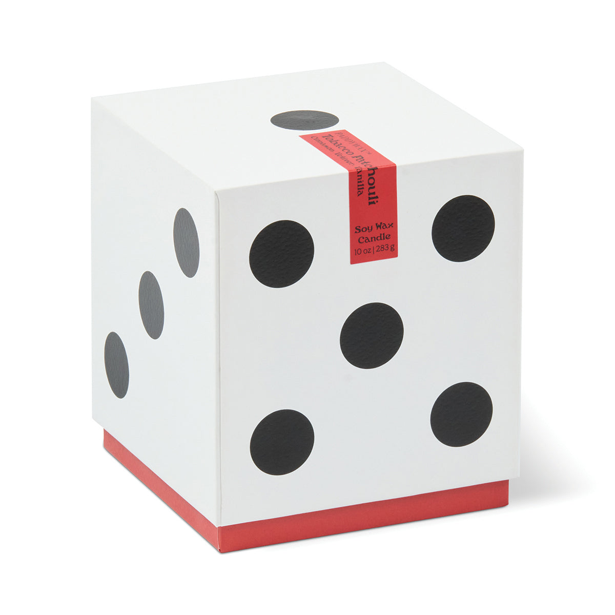 Paddywax Lucky Dice 10oz/283g Ceramic Red Wax Candle - Tobacco Patchouli