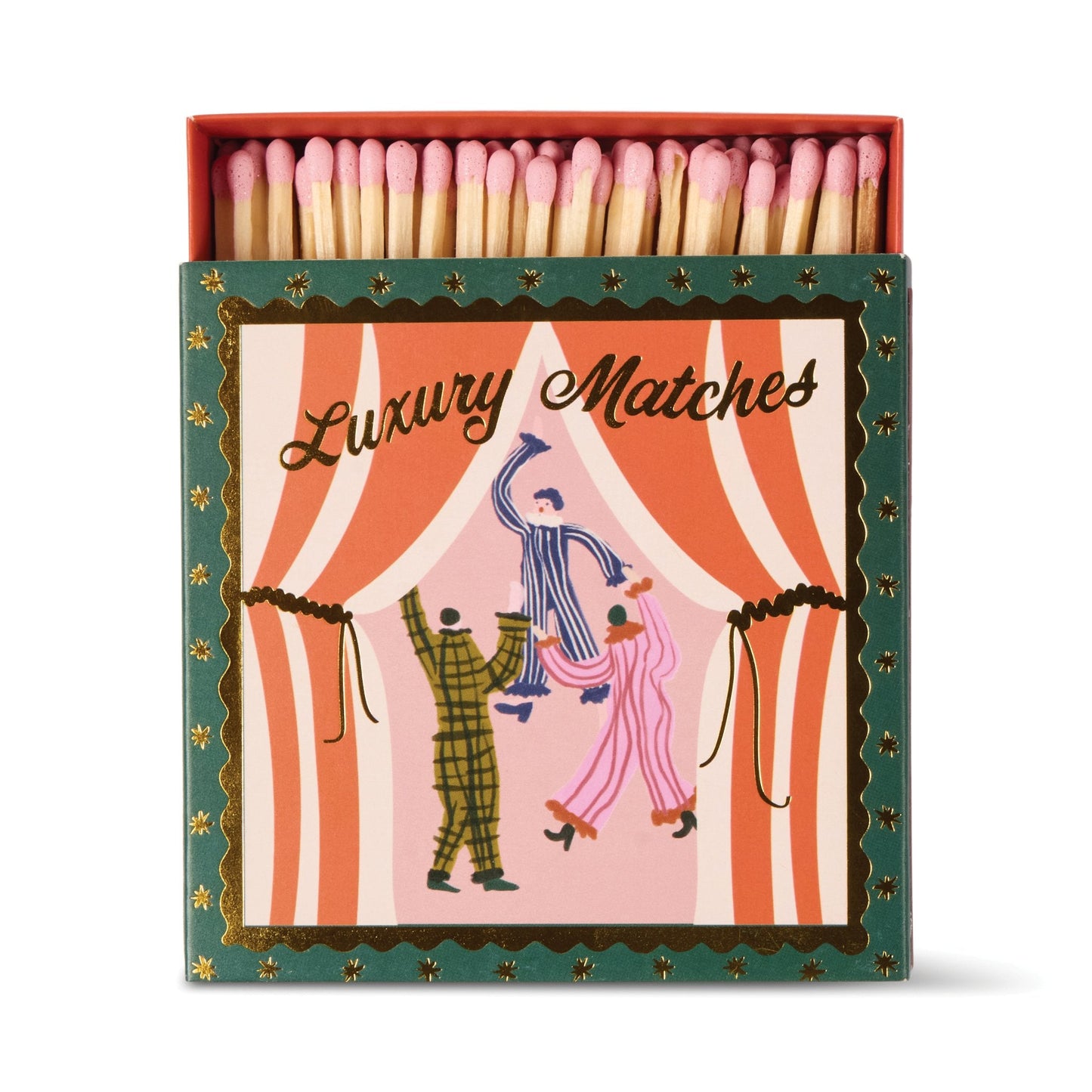 Paddywax Square Boxed Matches (125 pcs) - Dancing Jesters