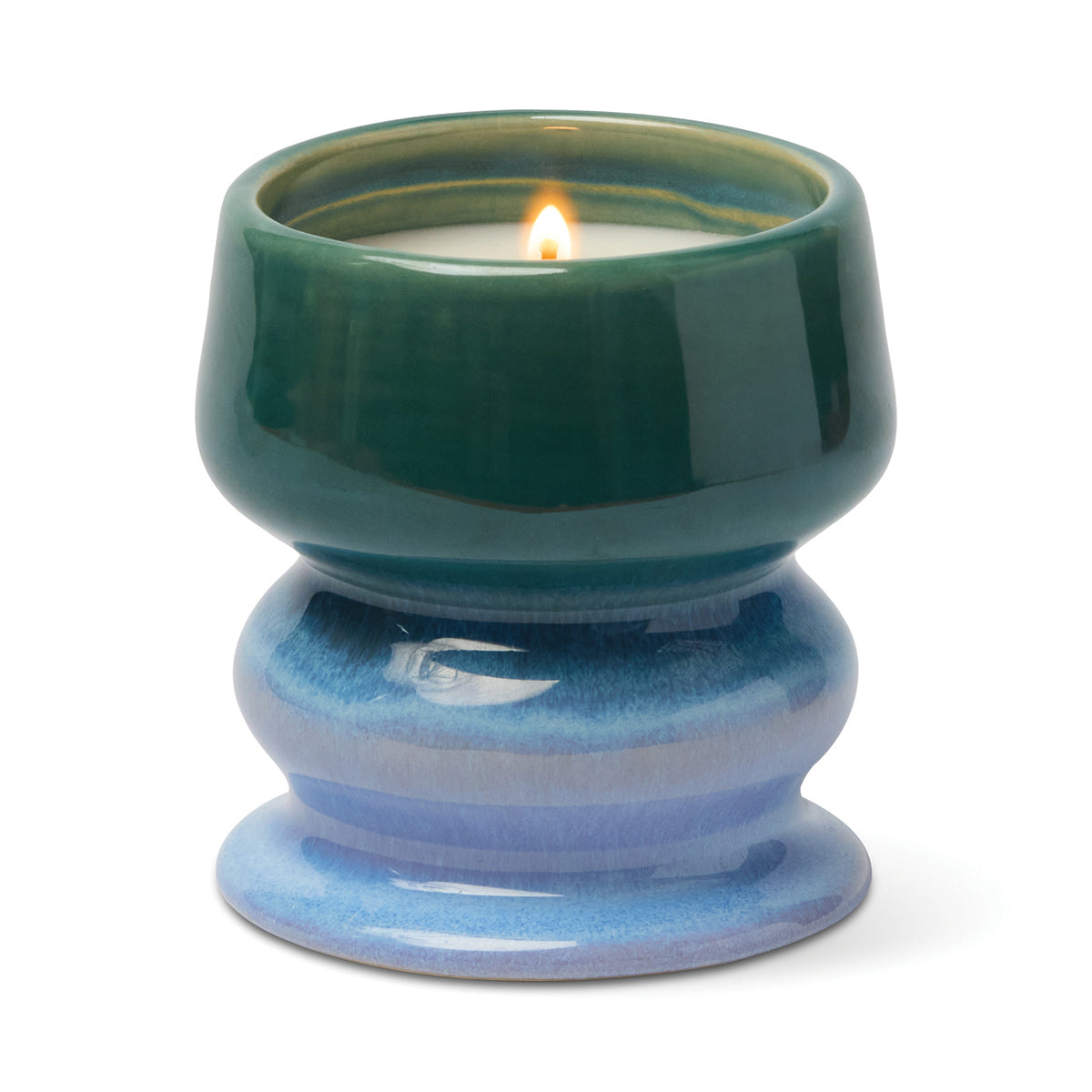 Paddywax Melt 8.5oz/240g Ombre Blue/Green Ceramic Candle - Fresh Air & Sea Salt