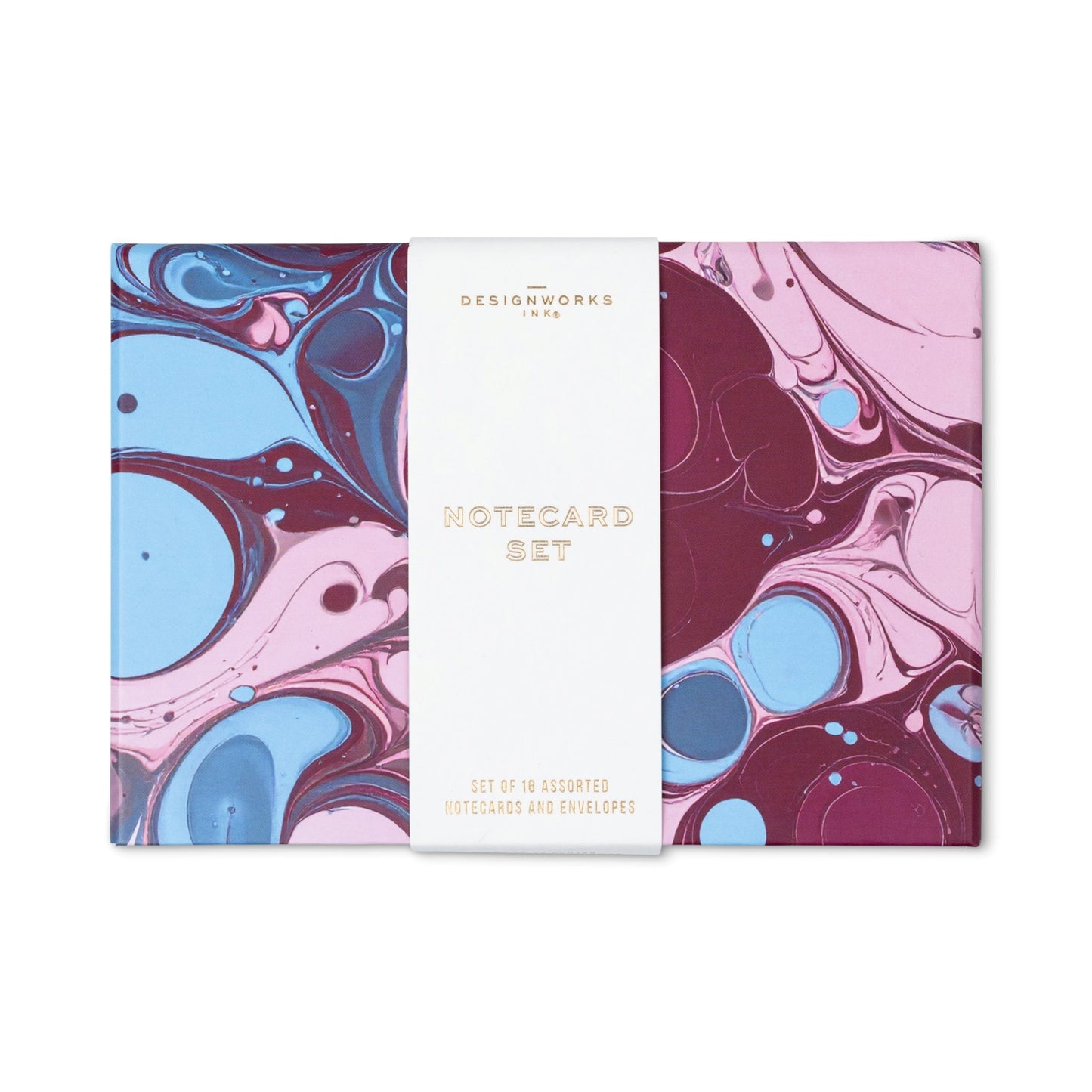 Designworks Ink Marble Notecards - Set of 16 Assorted