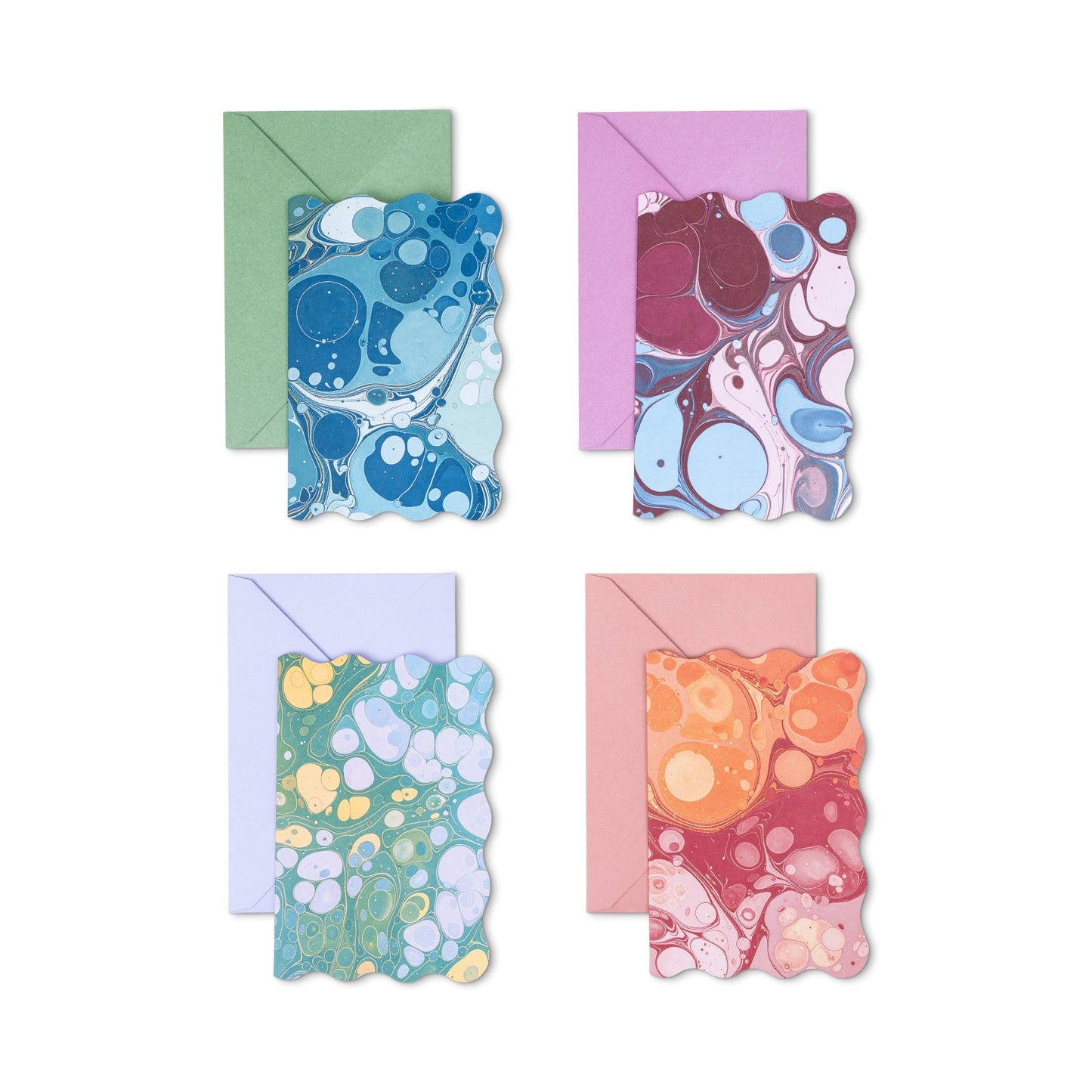 Designworks Ink Marble Notecards - Set of 16 Assorted