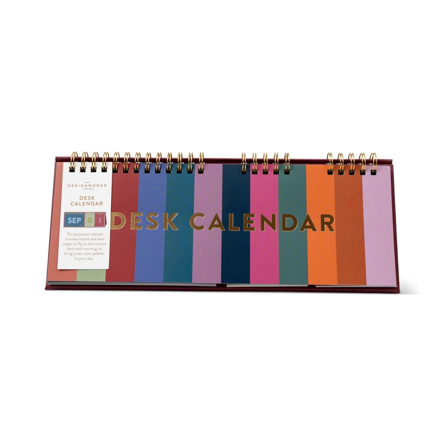 Designworks Ink Perpetual Desk Calendar - Colourblock