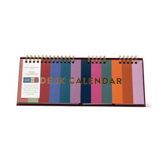 Designworks Ink Perpetual Desk Calendar - Colourblock