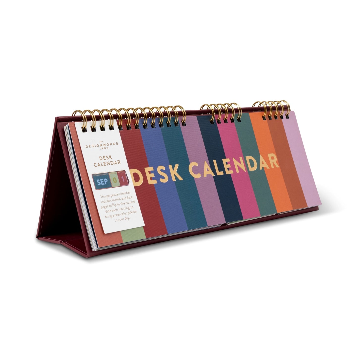 Designworks Ink Perpetual Desk Calendar - Colourblock