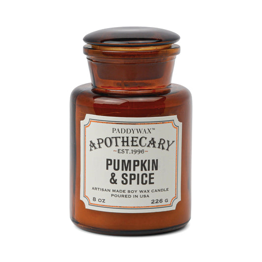 Apothecary Amber Glass Jar Candle (226g) - Pumpkin Spice