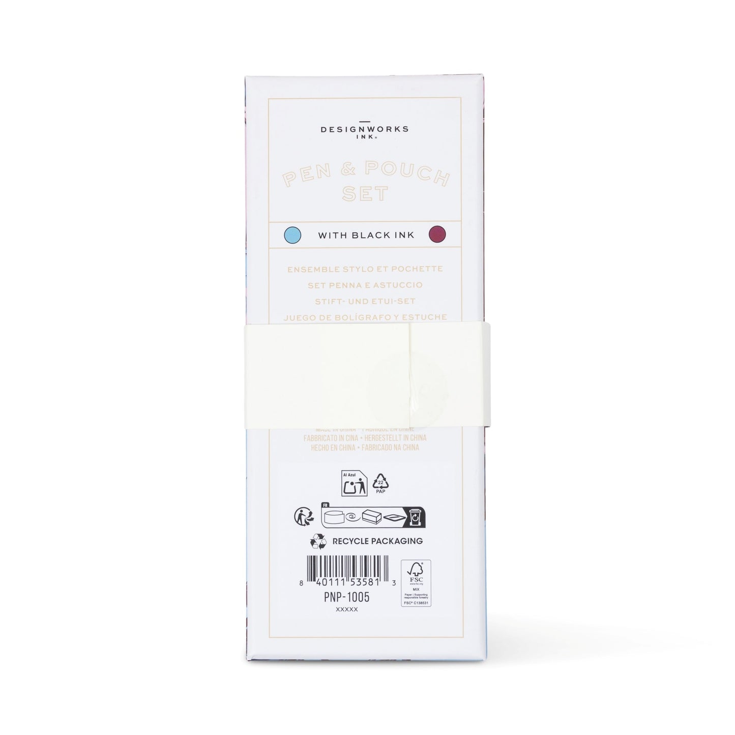 Designworks Ink Pen & Pouch Set - Marble