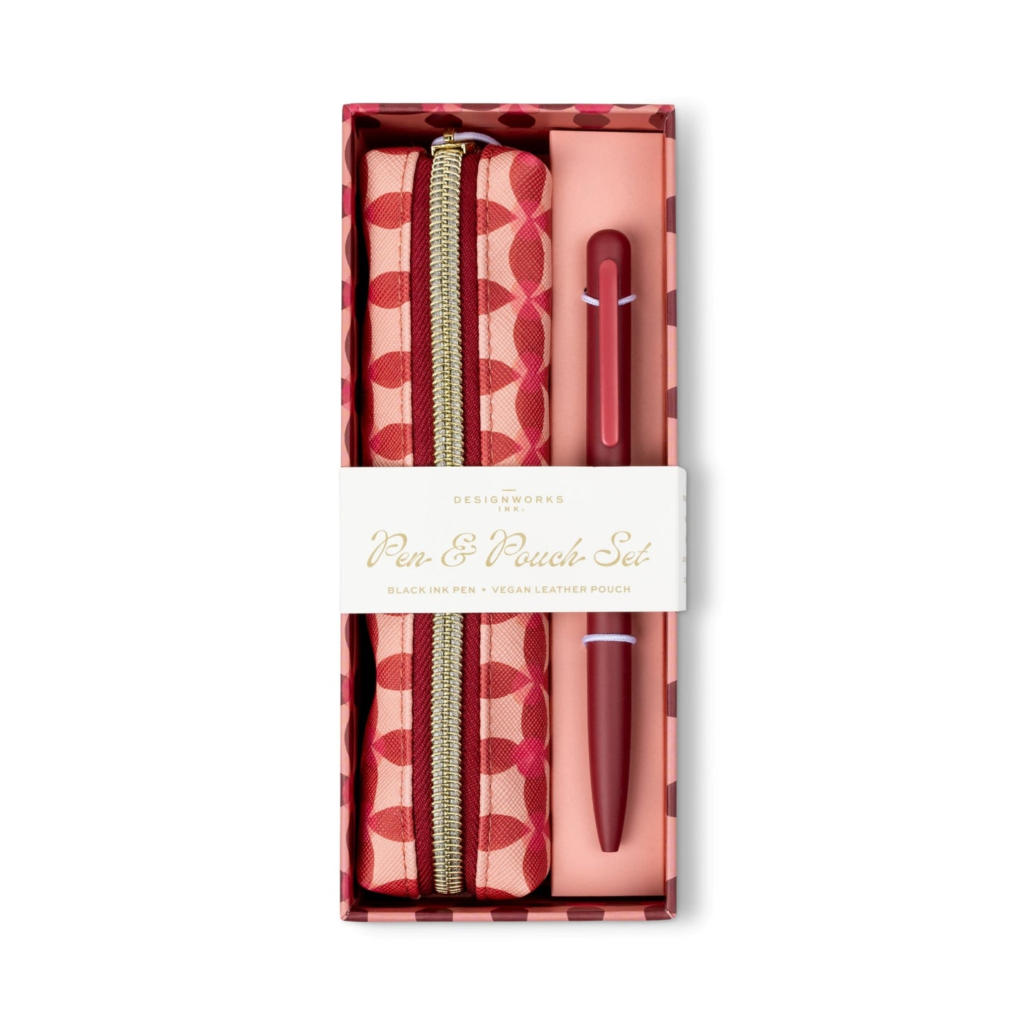 Designworks Ink Pen & Pouch Set - Pinwheel Pink