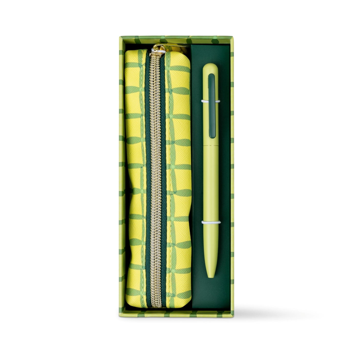 Designworks Ink Pen & Pouch Set - Green Lattice