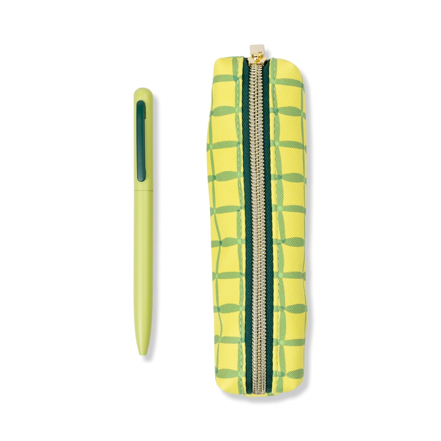 Designworks Ink Pen & Pouch Set - Green Lattice