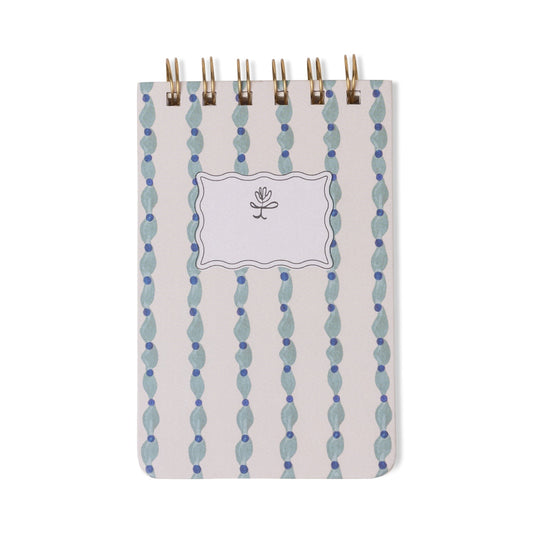 Tulip Twin Wire Notepad - Wavy Blue