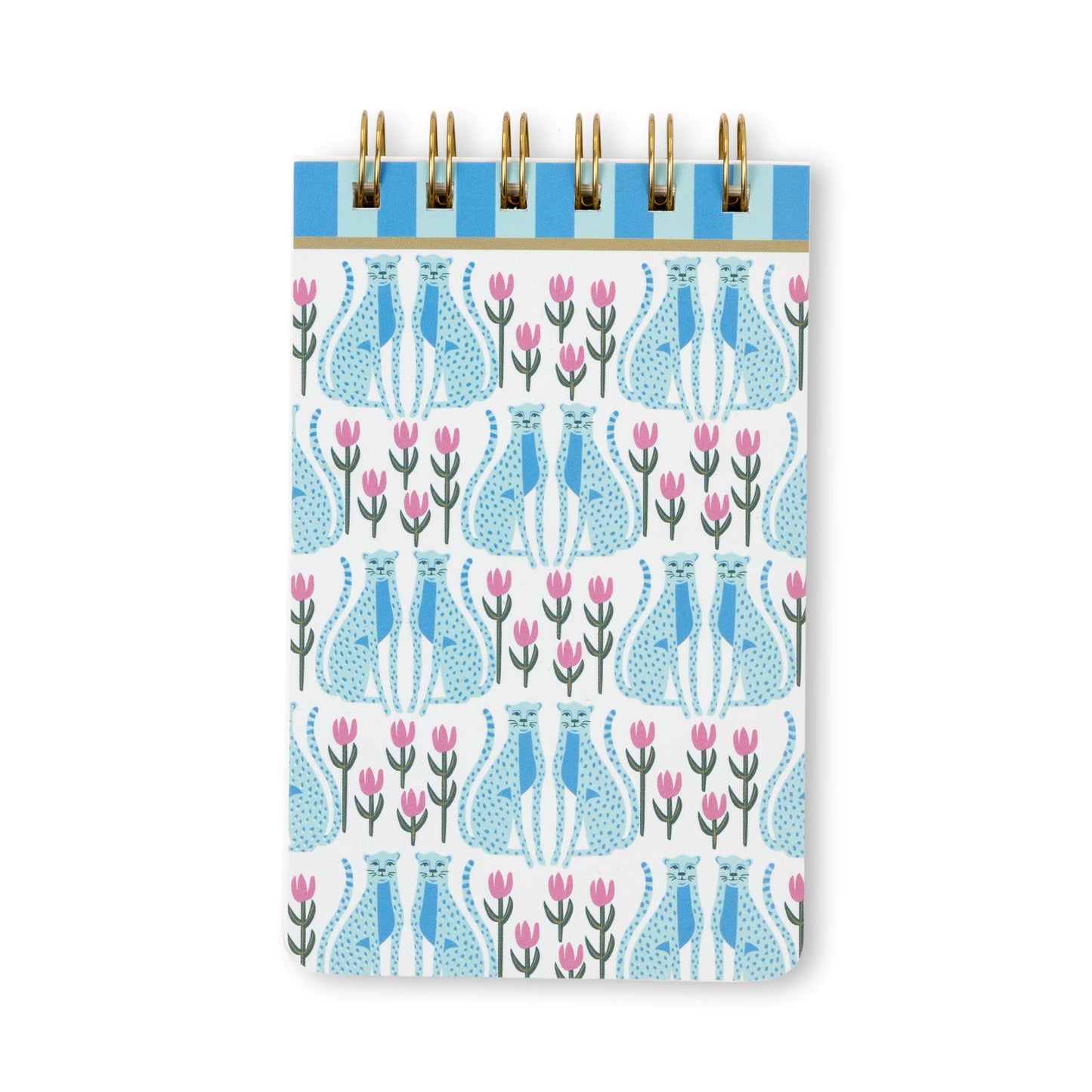 Designworks Ink A Dopo Twin Wire Notepad - Blue Cheetahs