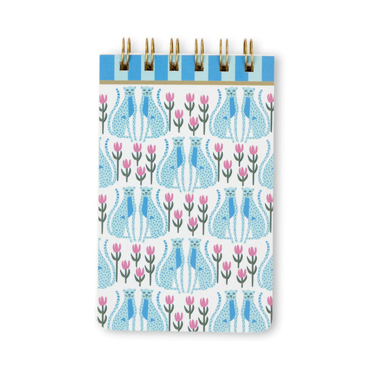 Designworks Ink A Dopo Twin Wire Notepad - Blue Cheetahs
