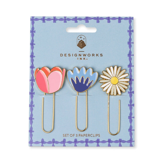 Set of 3 Paperclips - Floral