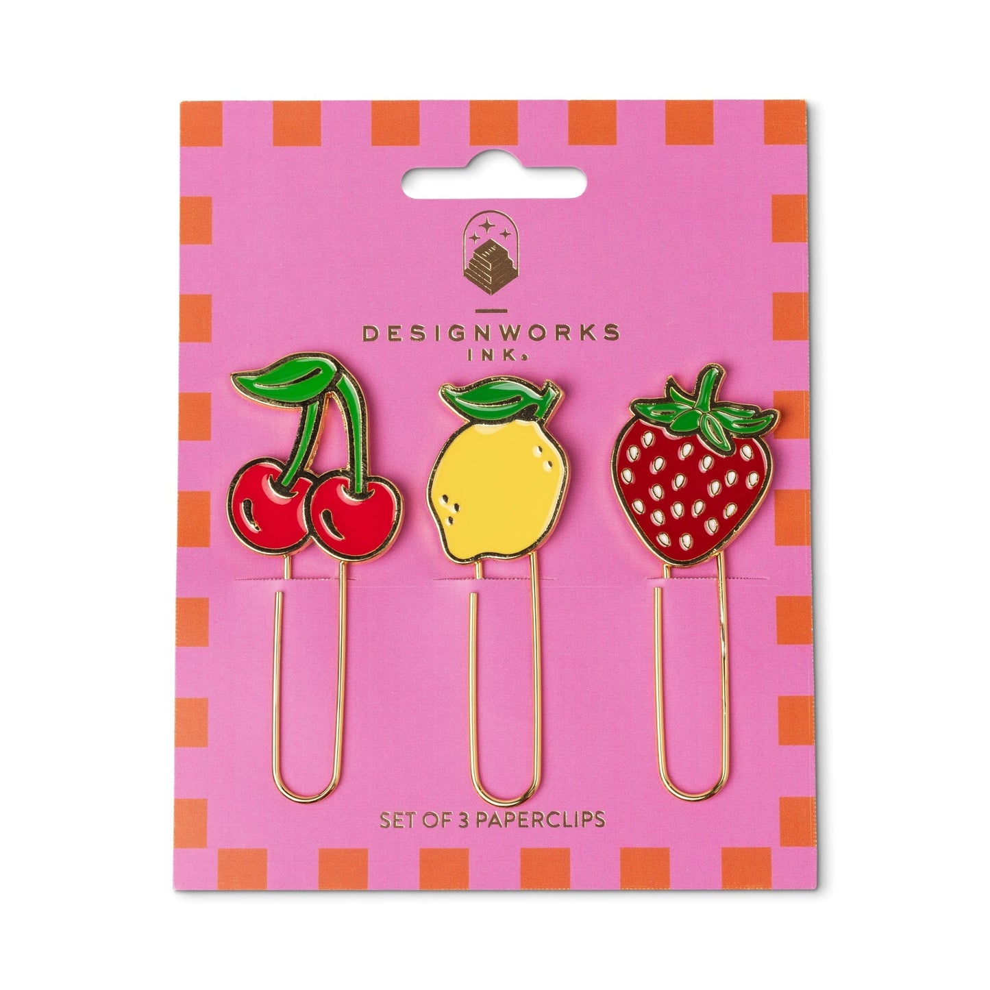 Set of 3 Paperclips - Fruit
