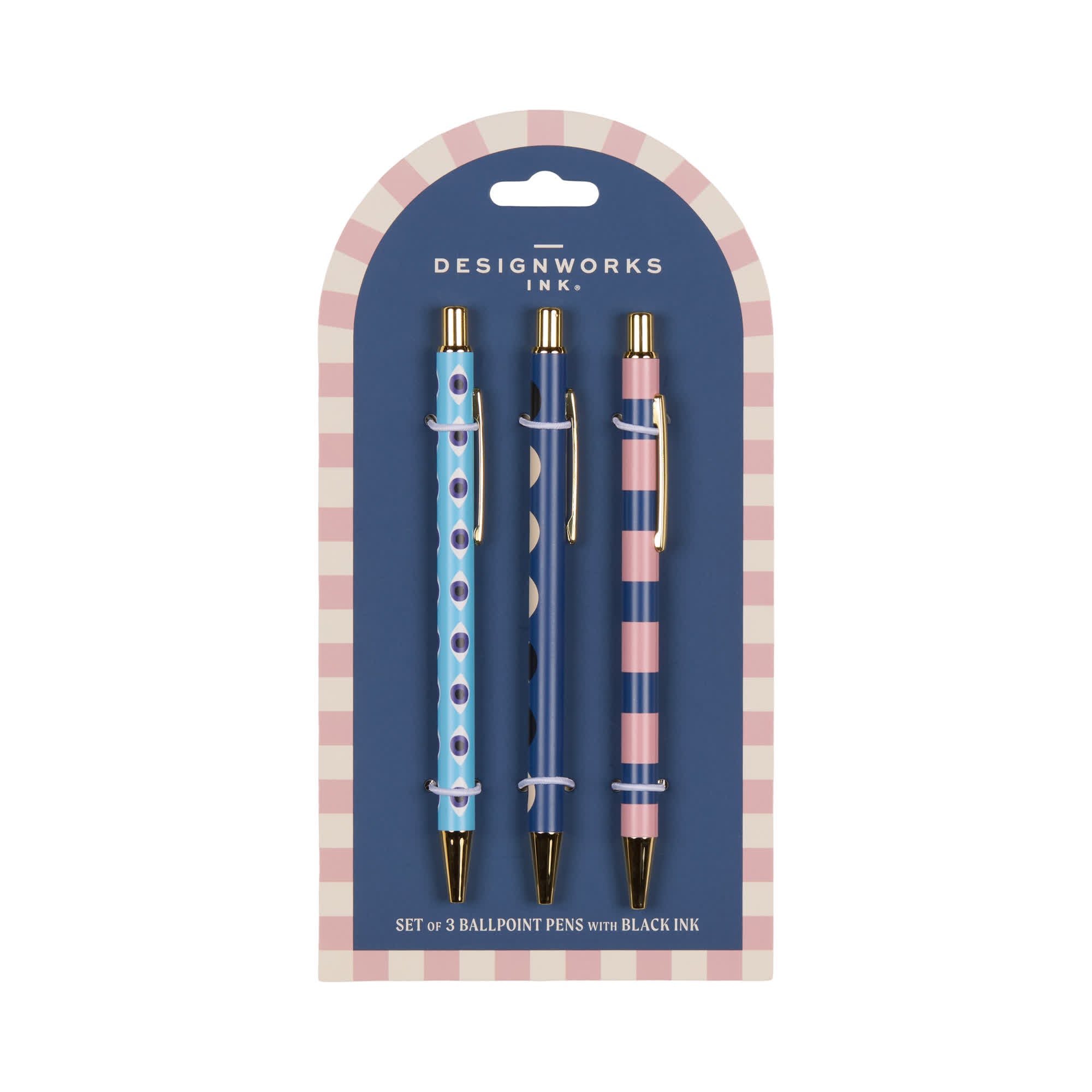 A Dopo Set Of 3 Pens - Eye, Moon, Stripe – Designworks Collective UK