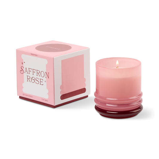 Stack 7oz/198g Glass Candle Pink and Red - Saffron Rose