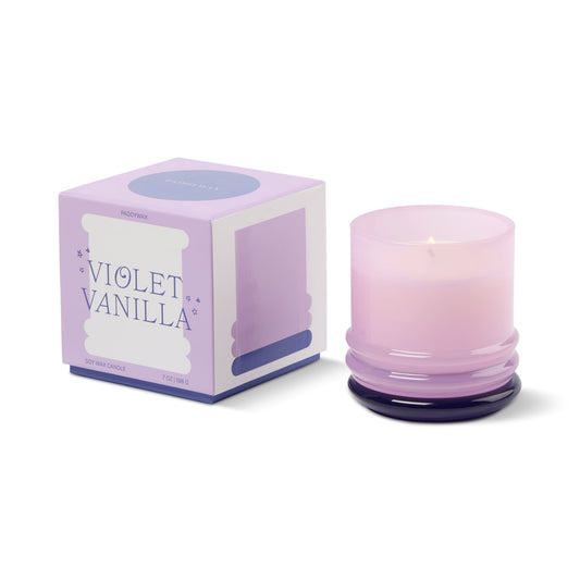 Stack 7oz/198g Glass Candle Lavender and Dark Purple - Violet Vanilla