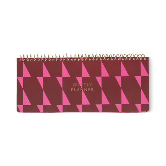 Weekly Planner Pad - Burgundy + Pink