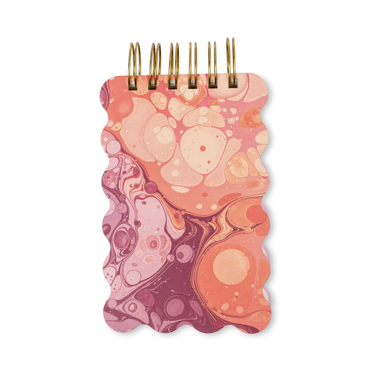 Designworks Ink Marble Wavy Notepad - Cherry Peach