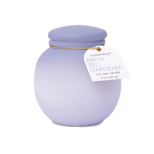 Orb 5 Oz. Purple & Lavender Ombre Glass - Bronzed Gardenia & Tonka