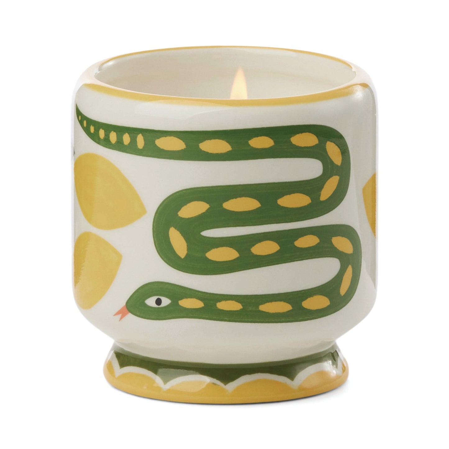 Adopo 8 oz./226g Snake Ceramic Candle - Wild Lemongrass