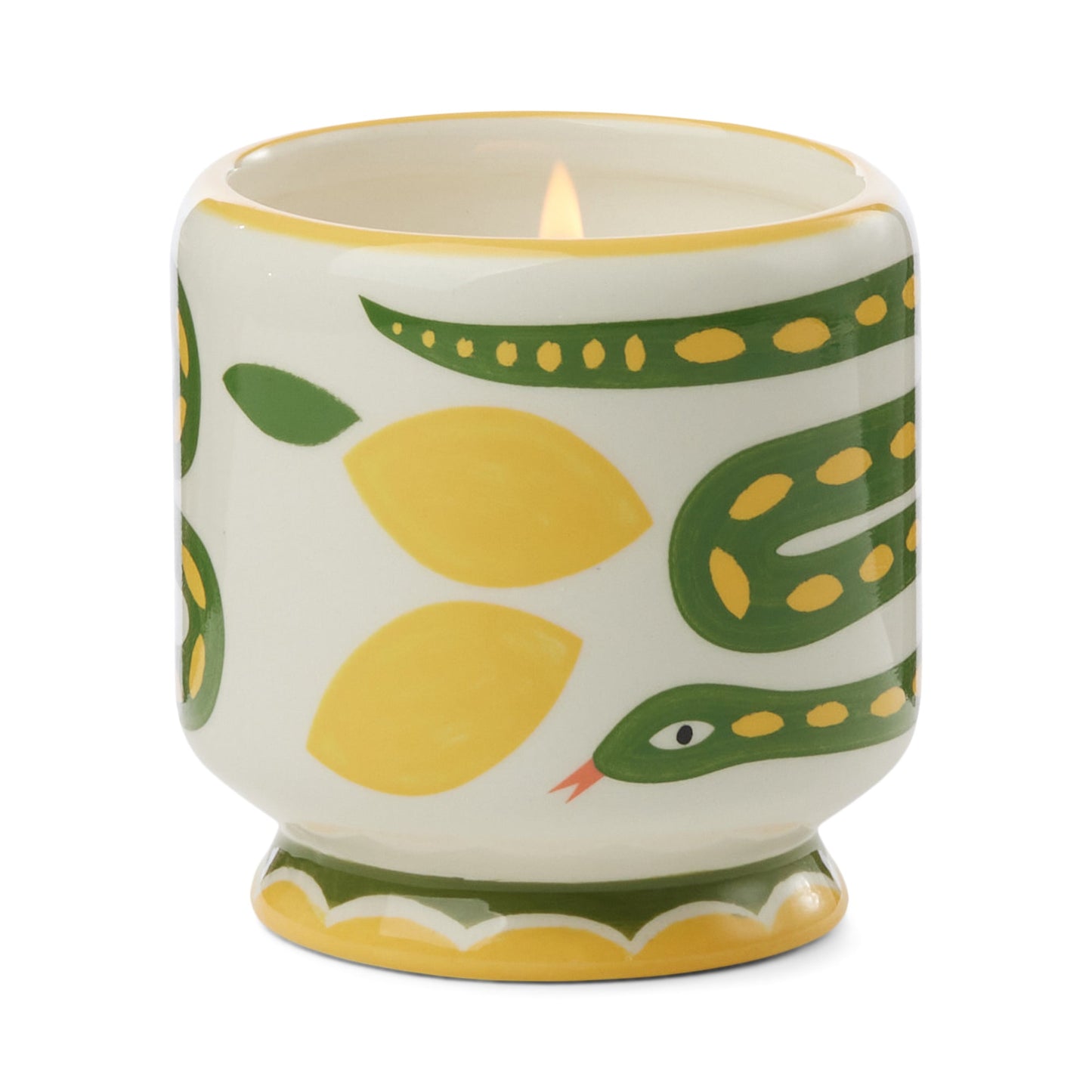 Adopo 8 oz./226g Snake Ceramic Candle - Wild Lemongrass