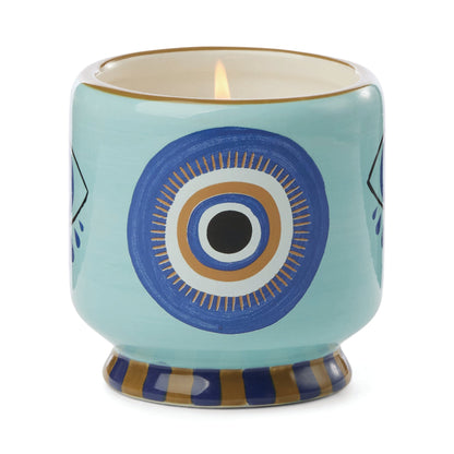 Adopo 8 oz./226g Eye Ceramic Candle - Incense & Smoke