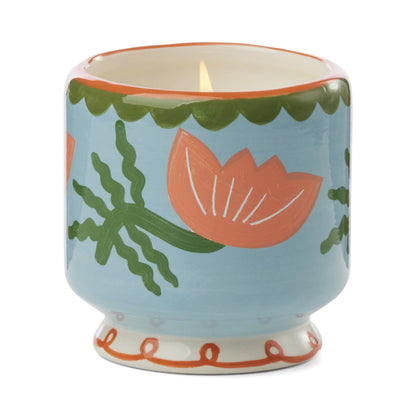 Adopo 8 oz./226g Flower Ceramic Candle - Cactus Flower