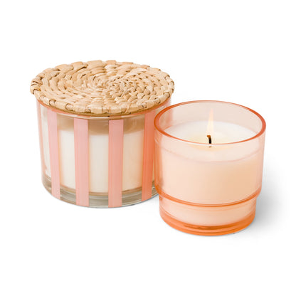 AL FRESCO 7 OZ. PEACH JUICE GLASS CANDLE PEPPER & PLUM