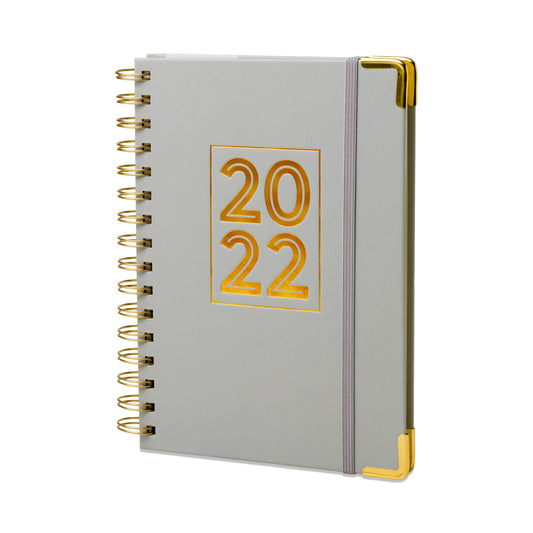 Twin Wire Colour Block Grey 2022 Planner