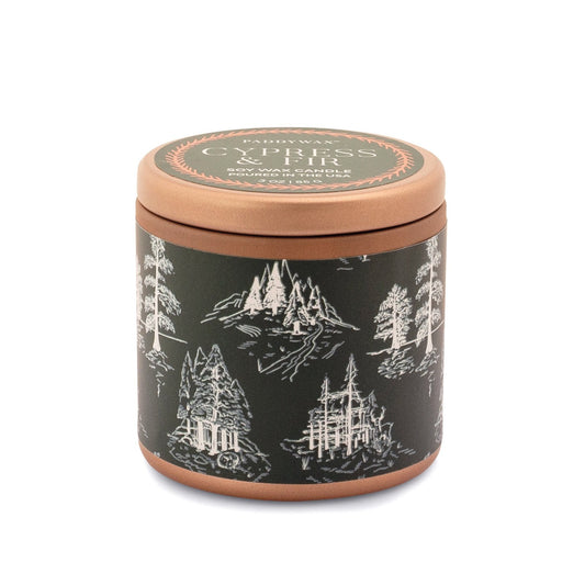 Cypress & Fir - Copper Tin + Green Label With White Toile Pattern (85g)