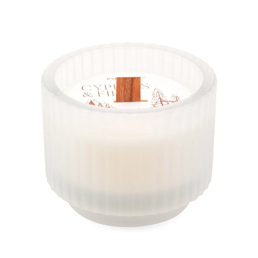 Cypress & Fir - Frosted Glass + Crackling Wood Wick (141g)