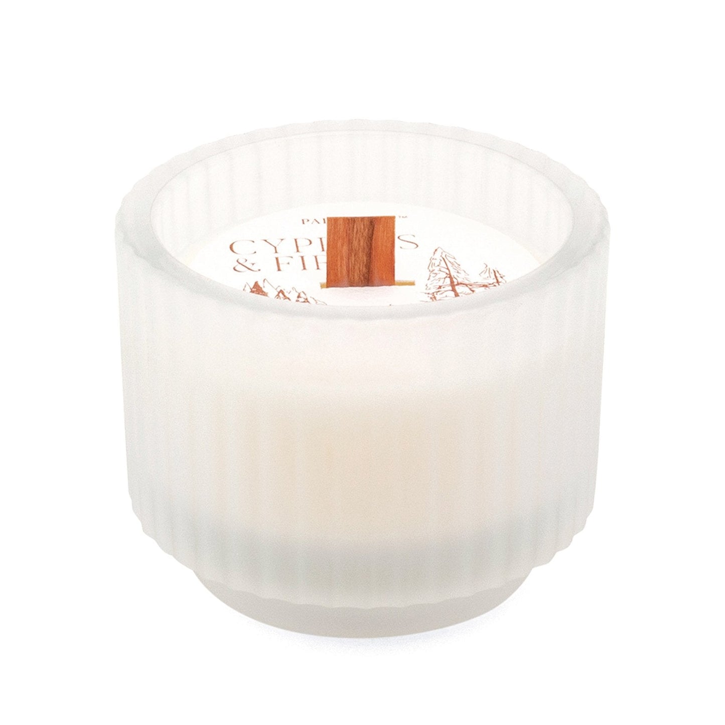 Cypress & Fir - Frosted Glass + Crackling Wood Wick (141g)