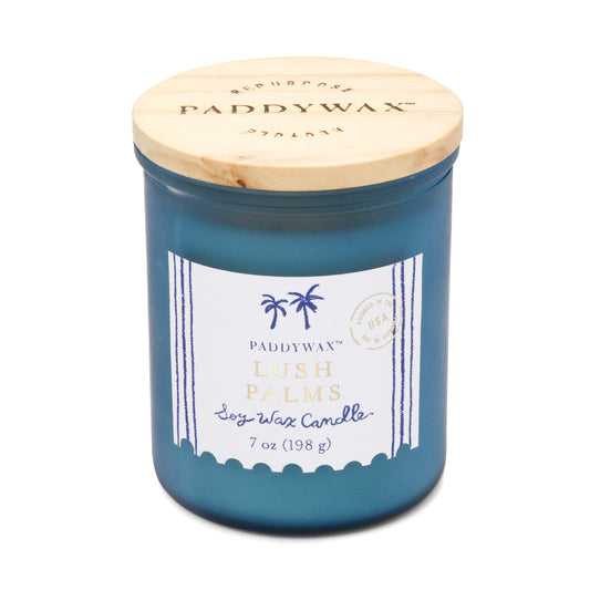 Coastal 8oz/226g Glass Candle Sea Blue - Lush Palms