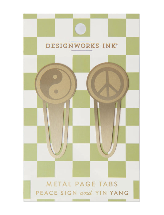 Metal Page Tabs - Peace & Yin Yang