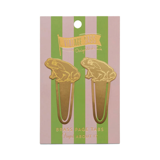 Vintage Sass Brass Page Tabs - Froget About It