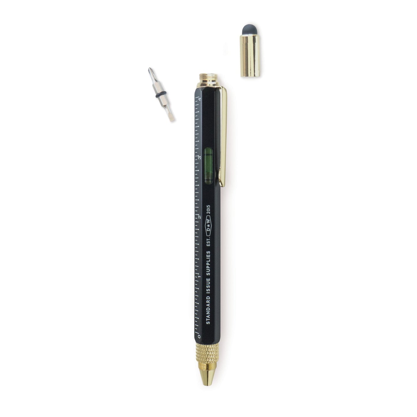 Black 6-in-1 Multi-Tool Pen