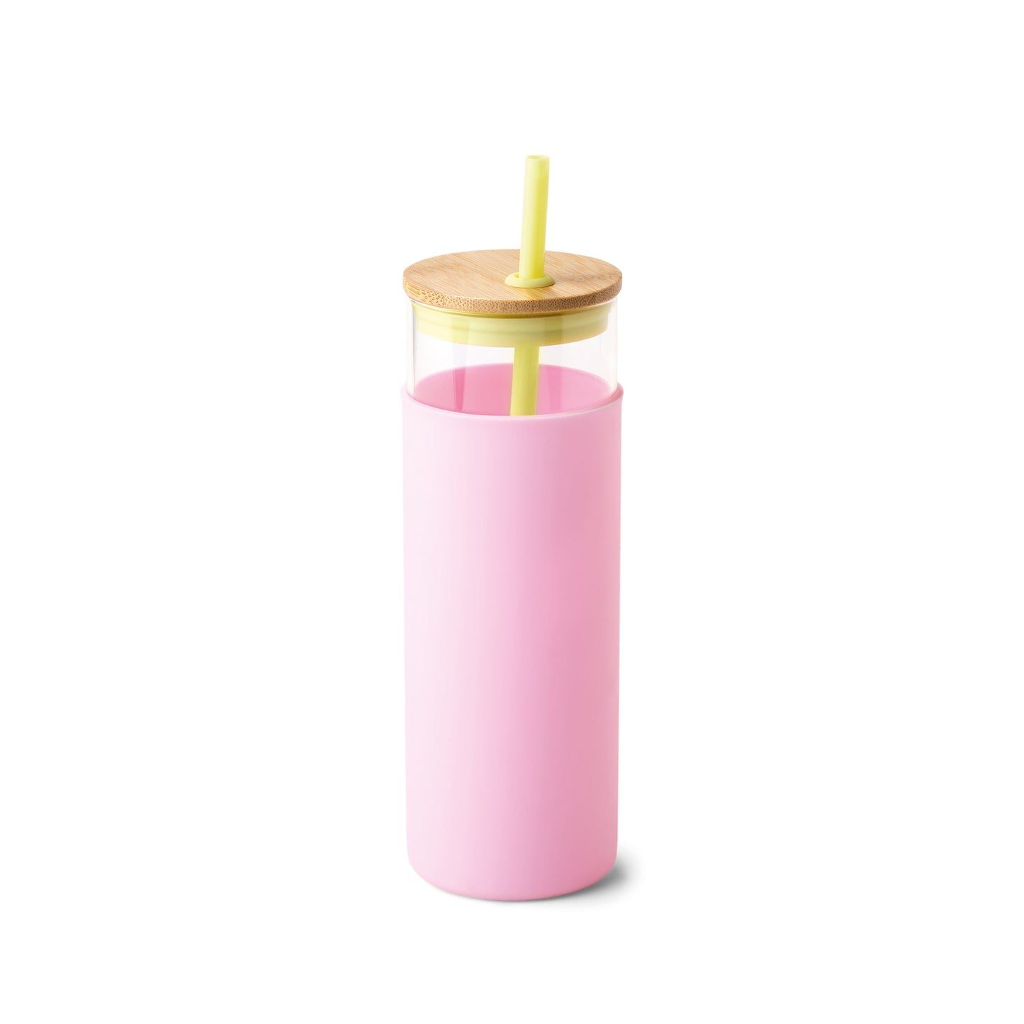 TUMBLER WITH STRAW - CITRON/PINK