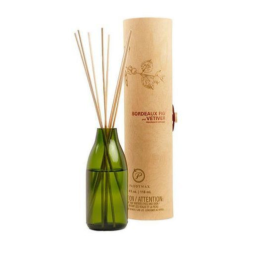 Green Recycled Glass Diffuser - Bordeaux Fig + Vetiver (118ml)