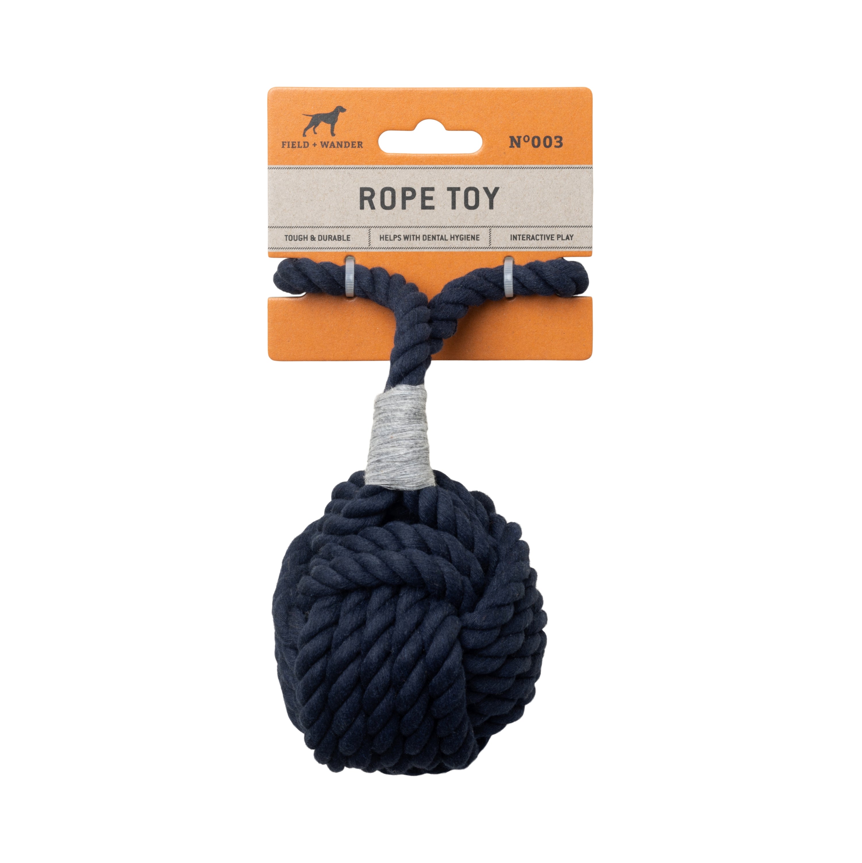 Toy Dog Round Rope Dog Rope Toy - Navy – Designworks Collective UK