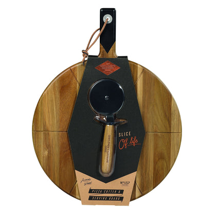 Pizza Cutter & Serving Board