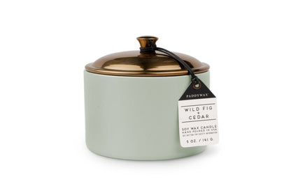 Hygge Ceramic Candle - Sage - Wild Fig + Cedar (141g)