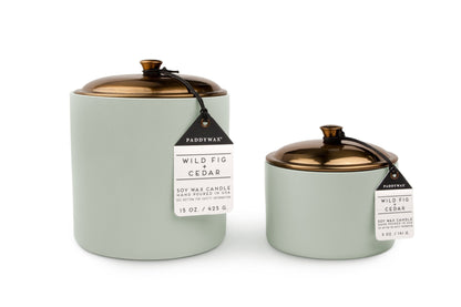 Hygge Ceramic Candle - Sage - Wild Fig + Cedar (141g)