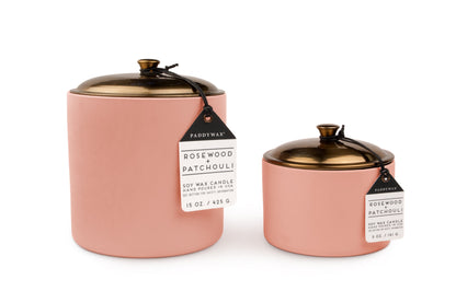 Hygge Ceramic Candle - Blush - Rosewood + Patchouli (141g)