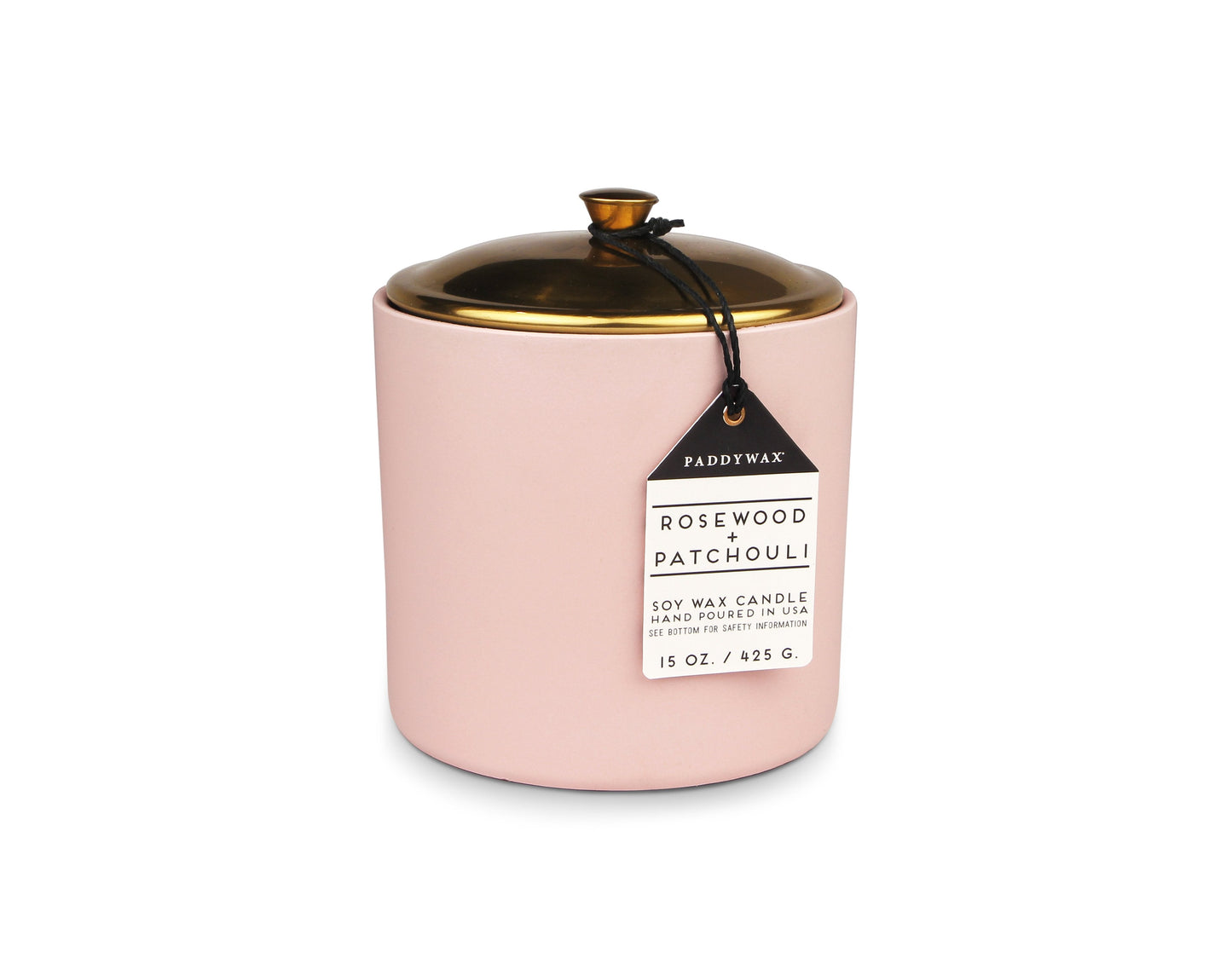 Hygge 3-Wick Ceramic Candle - Blush - Rosewood + Patchouli (425g)