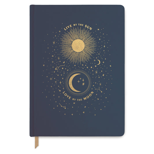 Live By The Sun, Love By The Moon Large Cloth Journal Notebook